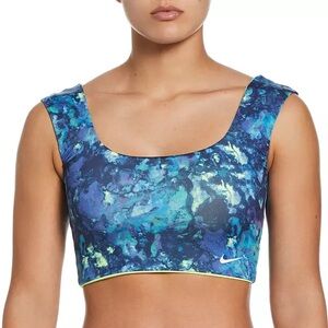 Nike Women's Earth Dye Reversible Crop Swim Top Size Medium